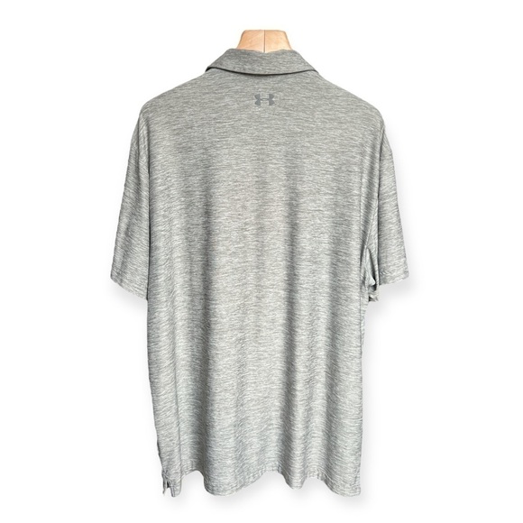 Under Armour Men’s Light Grey HeatGear Performance Quick Dry Polo, XXL - Picture 2 of 6
